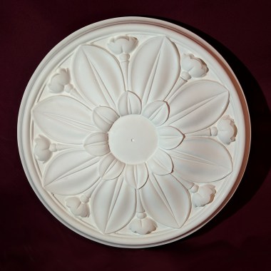 CC0045.jpg 400mm plaster ceiling rose - Leaf and flower design